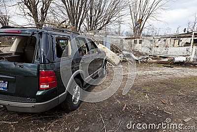 Tornado aftermath in Henryville, Indiana