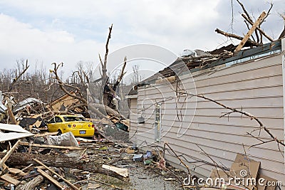 Tornado aftermath in Henryville, Indiana