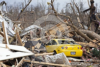 Tornado aftermath in Henryville, Indiana