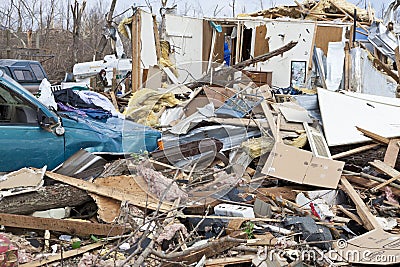 Tornado aftermath in Henryville, Indiana