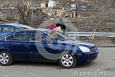 Tornado aftermath in Henryville, Indiana