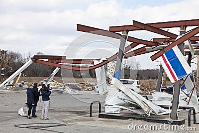 Tornado aftermath in Henryville, Indiana