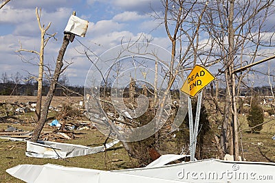 Tornado aftermath in Henryville, Indiana