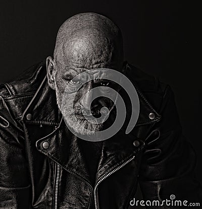 Tough guy in Leather