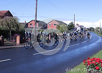 Tour of Britain cycle race stage 4 main peleton