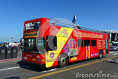 Tour bus in San Francisco, California