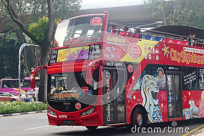 Tour bus in singapore