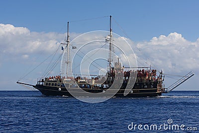 Tourist Cruise Boat on Zakinthos Island Greece