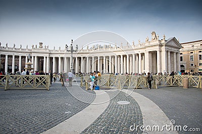 Tourist and pilgrims in san peter s square