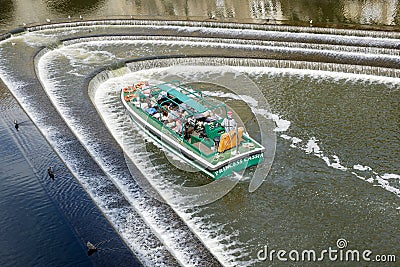 Tourist river boat tour,Bath,Somerset,UK.