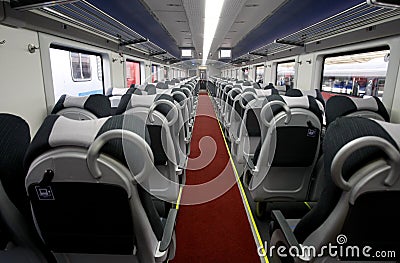 Touristic passenger train interior