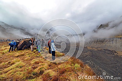 Tourists in the Annapurna Base Camp, Nepal