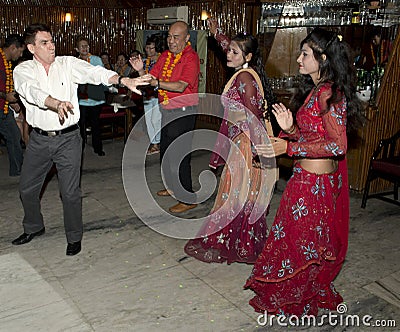 Tourists Dance with Bollywood Dancers in India