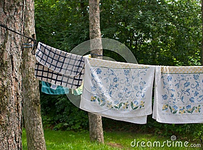 Towels Hanging to Dry