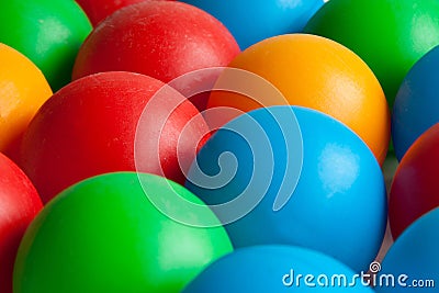 Toy balls isolated on white background
