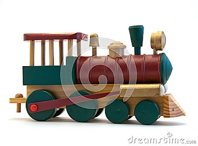 Toy Wooden Train Engine