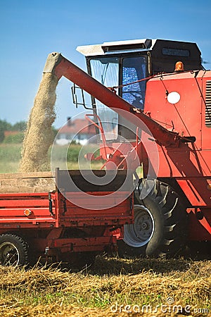 Tractor and combine harvesting