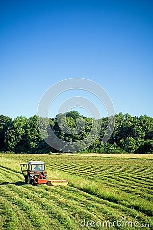 Tractor working, agricultural work