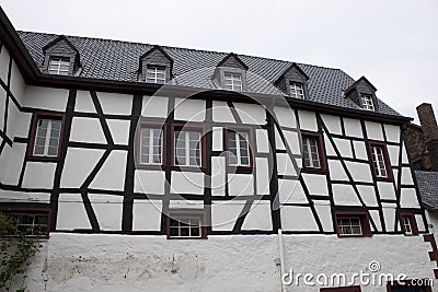 Traditional half timbered house