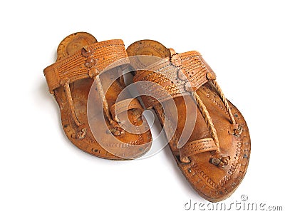 Traditional Indian Leather Sandals Stock Images - Image: 21181794