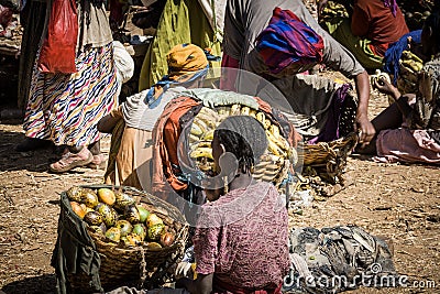 Traditional market of Dorze, Ethiopia, Africa