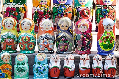 Traditional russian wooden toys