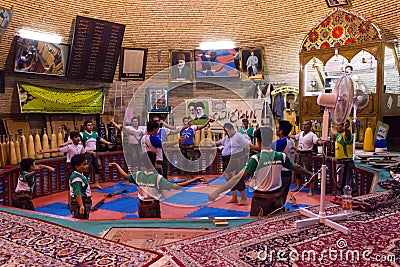 Traditional sports (Zurkhaneh) in Yazd, Iran