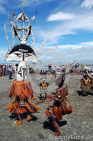 Traditional tribal dance at mask festival