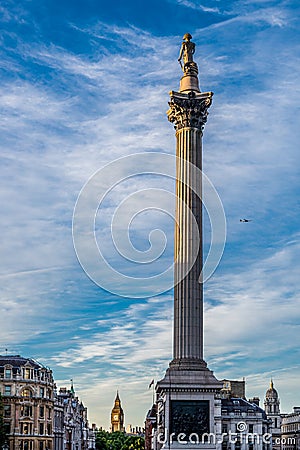 Trafalgar Square and Big Ben in London