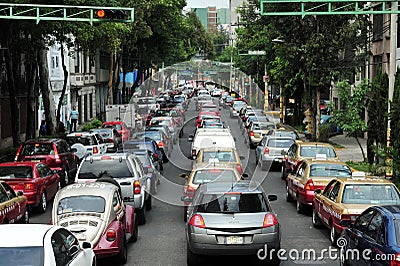 Traffic congestion in Mexico city