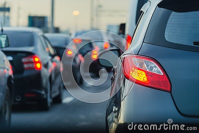 Traffic jam in Bangkok on express way