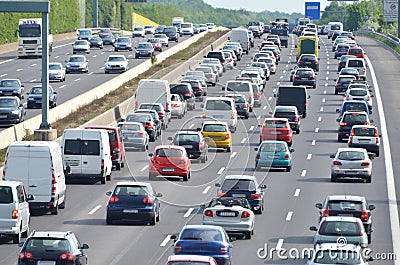 Traffic jam on german highway