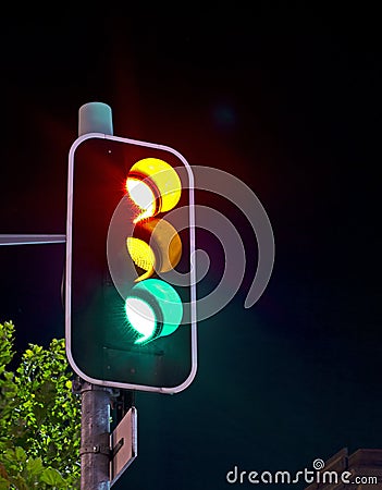 Traffic Lights at Night