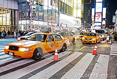 Traffic in Time Square, New York