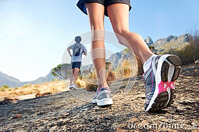 Feet running outdoor