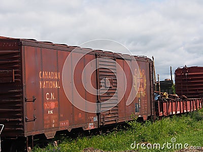 Train Cars At The Alberta Railway Museum