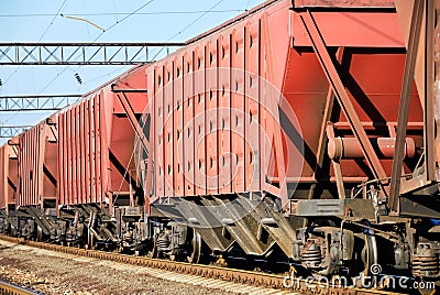 The train with cars for dry cargo