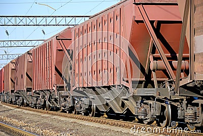 The train with cars for dry cargo