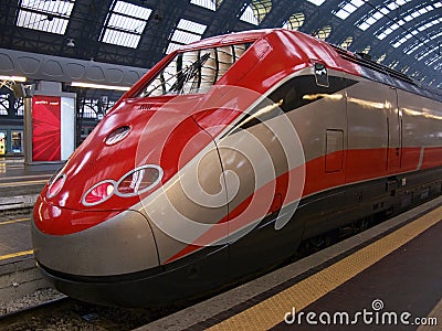 Train in Milan station