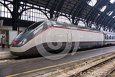 Train in Milan station