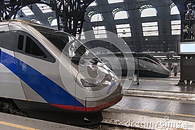 Train in Milan station