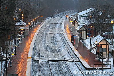 Train Station in Snow
