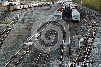 Train Tracks and Rail cars