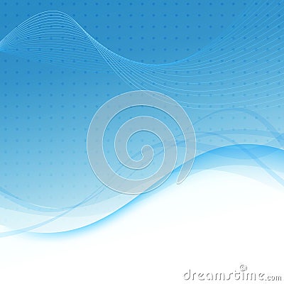 Transparent blue abstract background - waves