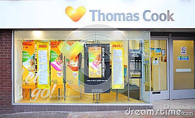 Travel agents shop front