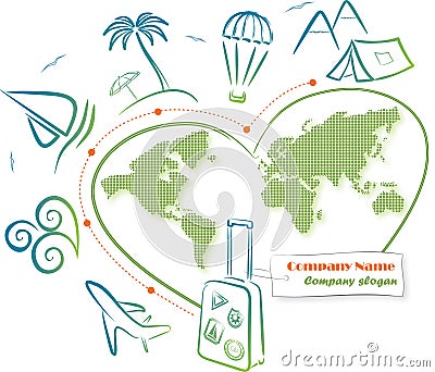 Travel around the world (icons)