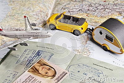 Travel symbols and ID documents