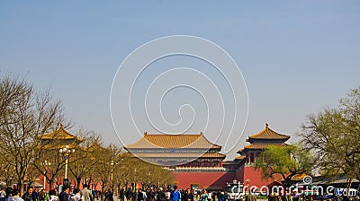 Traveler in the Forbidden City Beijing