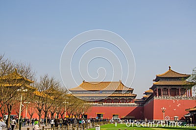 Traveler in the Forbidden City Beijing