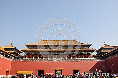 Traveler in the Forbidden City Beijing